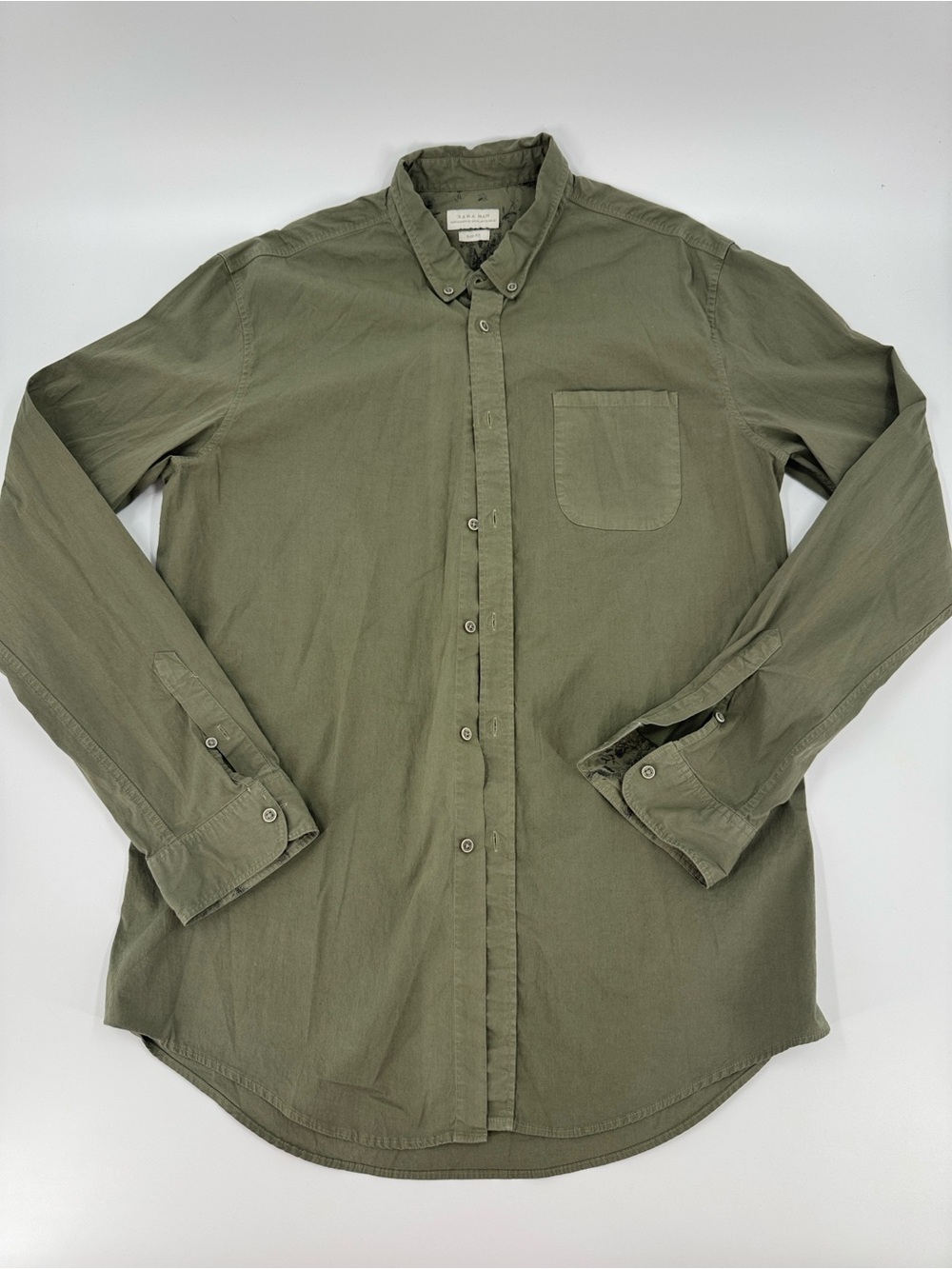 Zara Slim Fit Green Shirt Size XXL